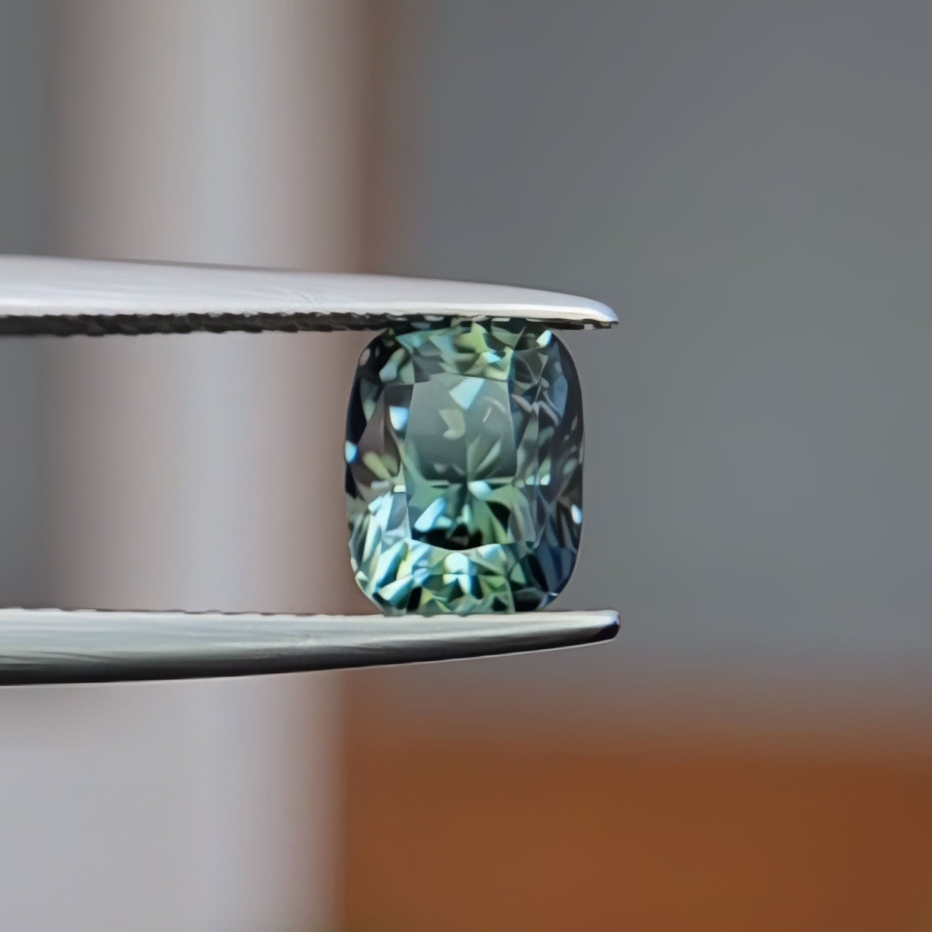 Teal Sapphire Cushion Cut Natural 2pt06ct Stellar Fields Jewelry